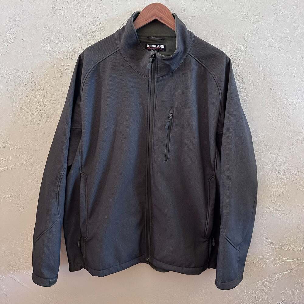 Kirkland Signature Men's Softshell Jacket XXL Gray Full Zip